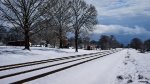 A rare occasion, snowy tracks and caboose